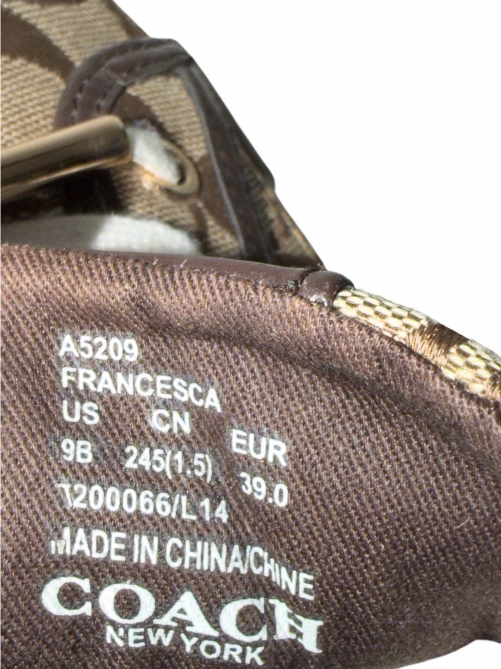 Coach Francesca Signature C Canvas Sneakers Brown Tan Low Top Shoe Sz 9B - Picture 10 of 11